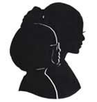 A traditional double silhouette by Kathryn Flocken