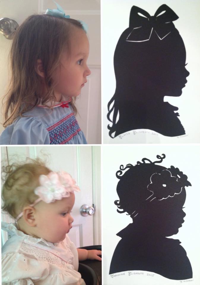 children silhouettes by Kathryn Flocken