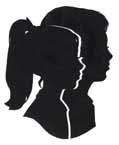 A medium double silhouette by Kathryn Flocken
