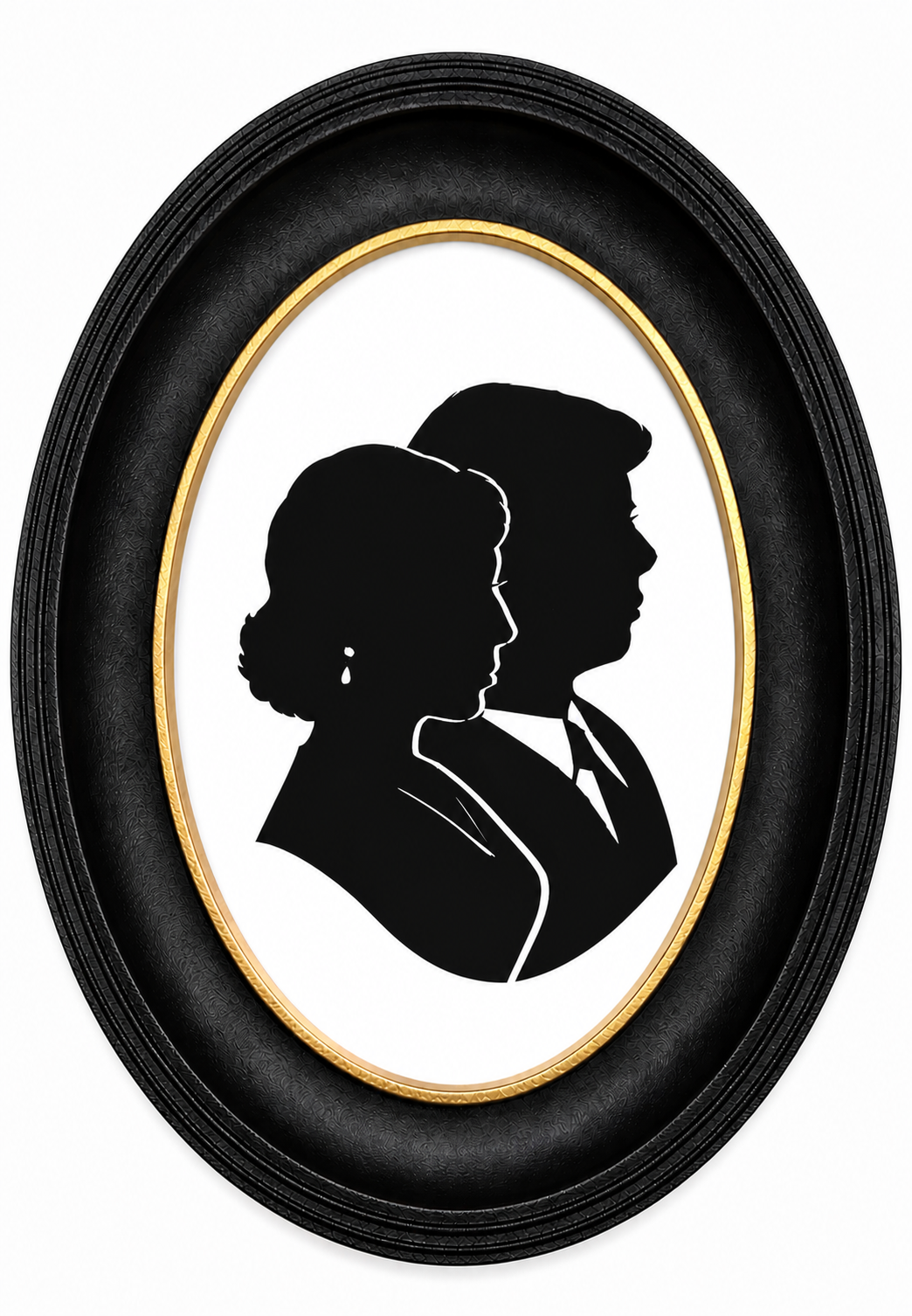 Hand Cut Silhouette of Kathryn's parents